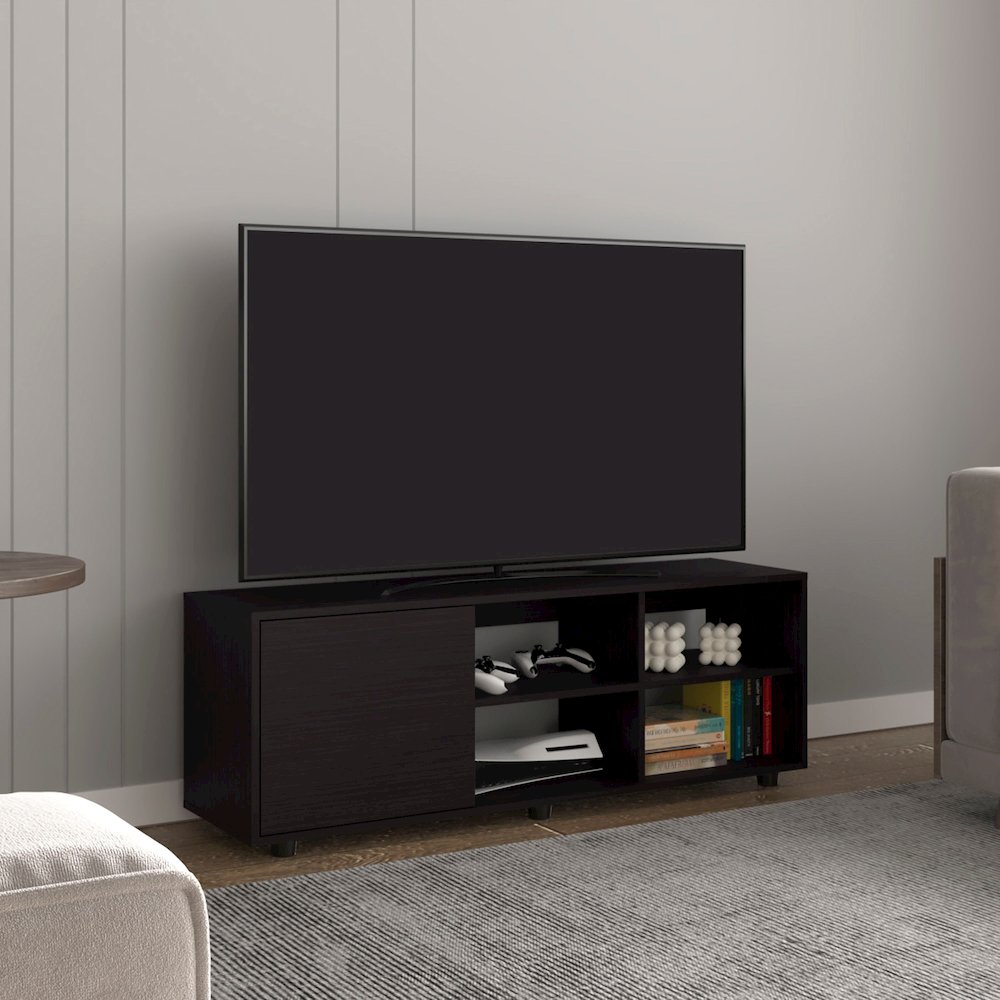 Adel Tv Stand Black MDF. Picture 4