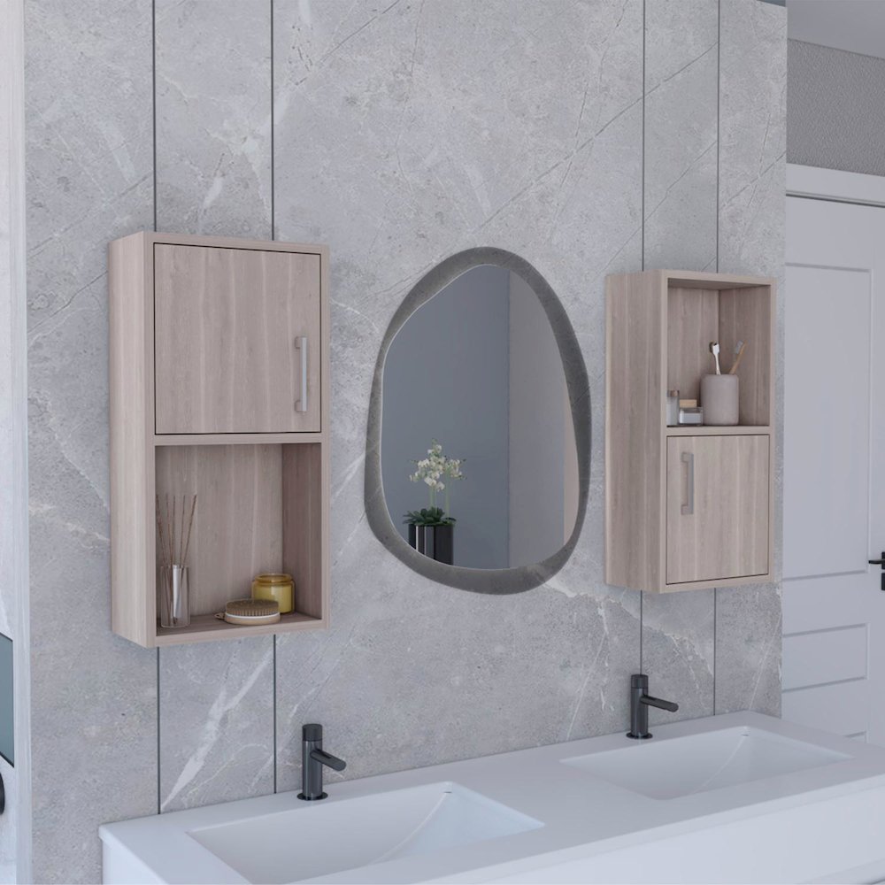Oba Medicine Cabinet White Oak MDF. Picture 3