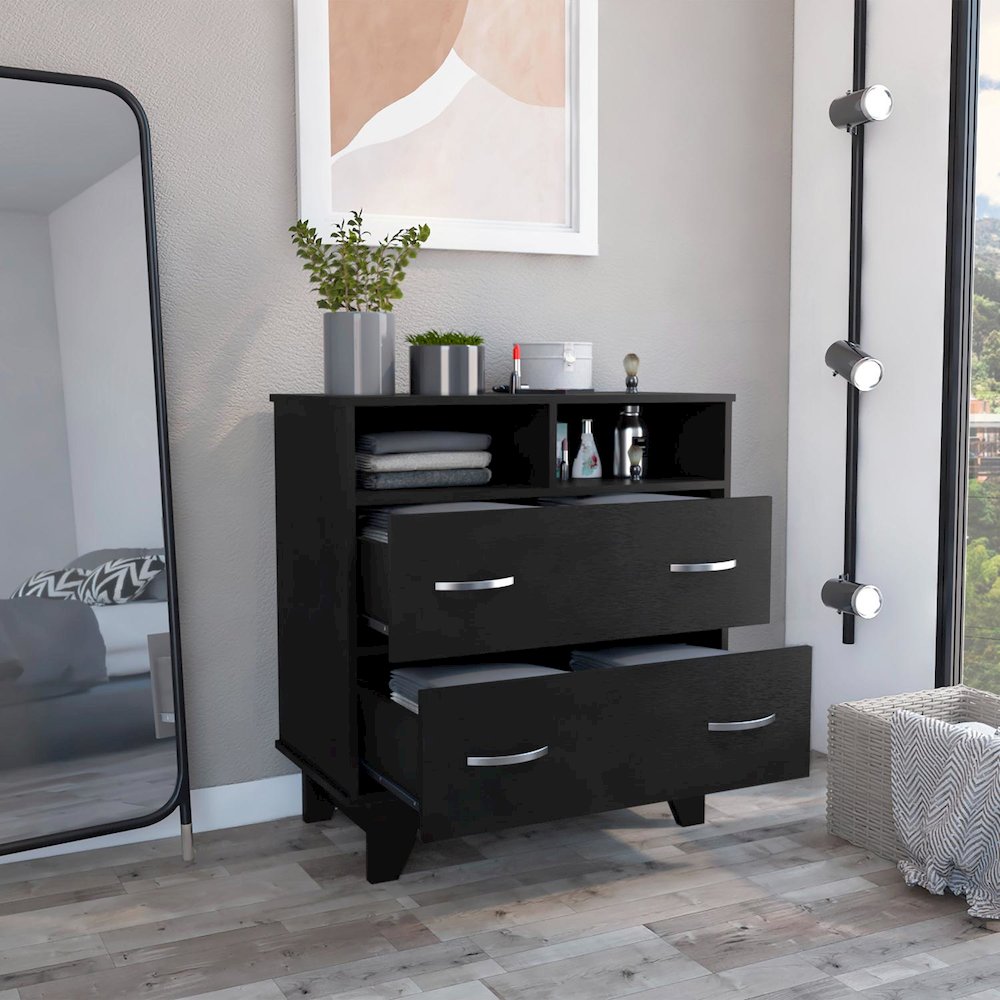 Nala Broom Closet Black / White MDF. Picture 5