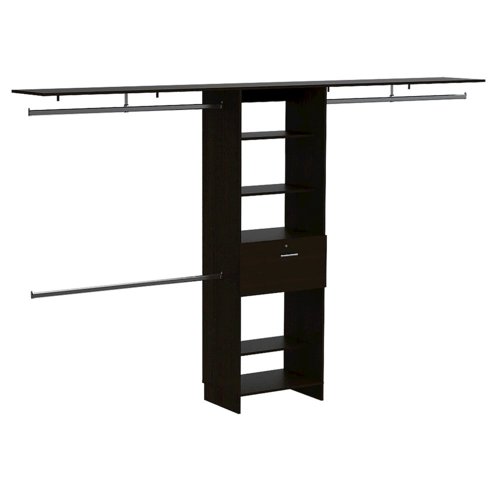Plego 3 Closet Black MDF. Picture 1