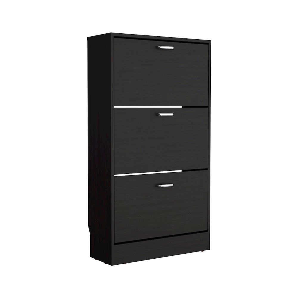 Inola High Pull Down Shoe Rack, Shoe Storage, Entryway, Bedroom, Black. Picture 1