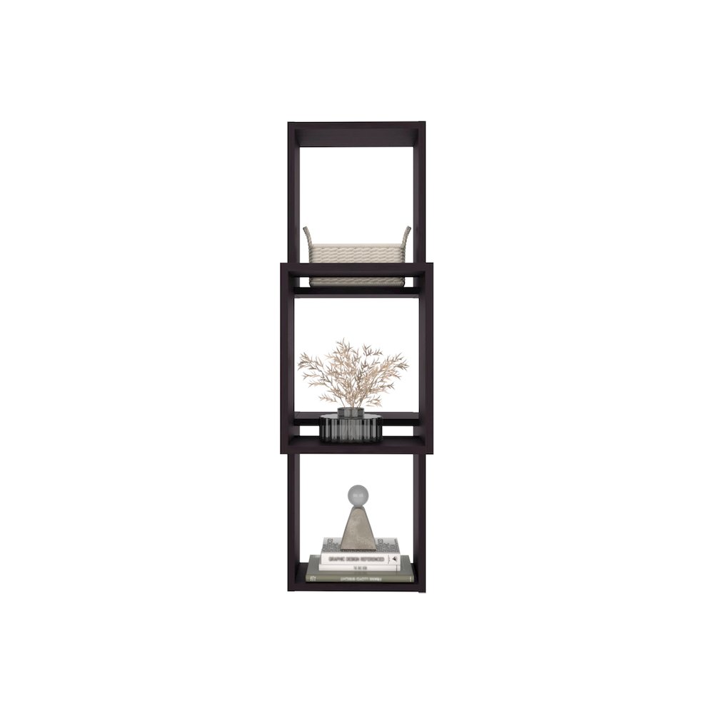 Seyner 6-Cube Wall Shelf, Open Storage and Display Shelves, Black. Picture 2