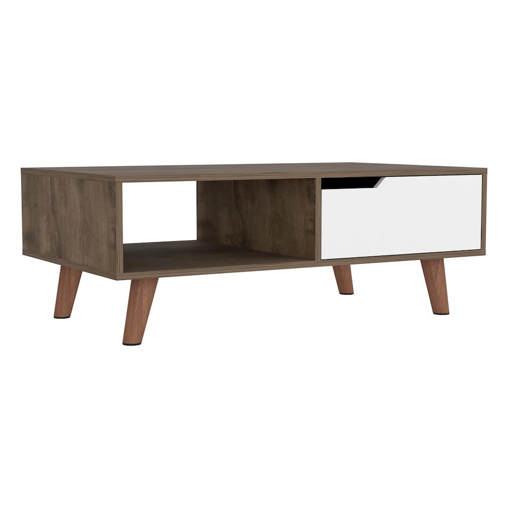 Oslo Coffee Table 2.0 Dark Brown / White MDF. Picture 1
