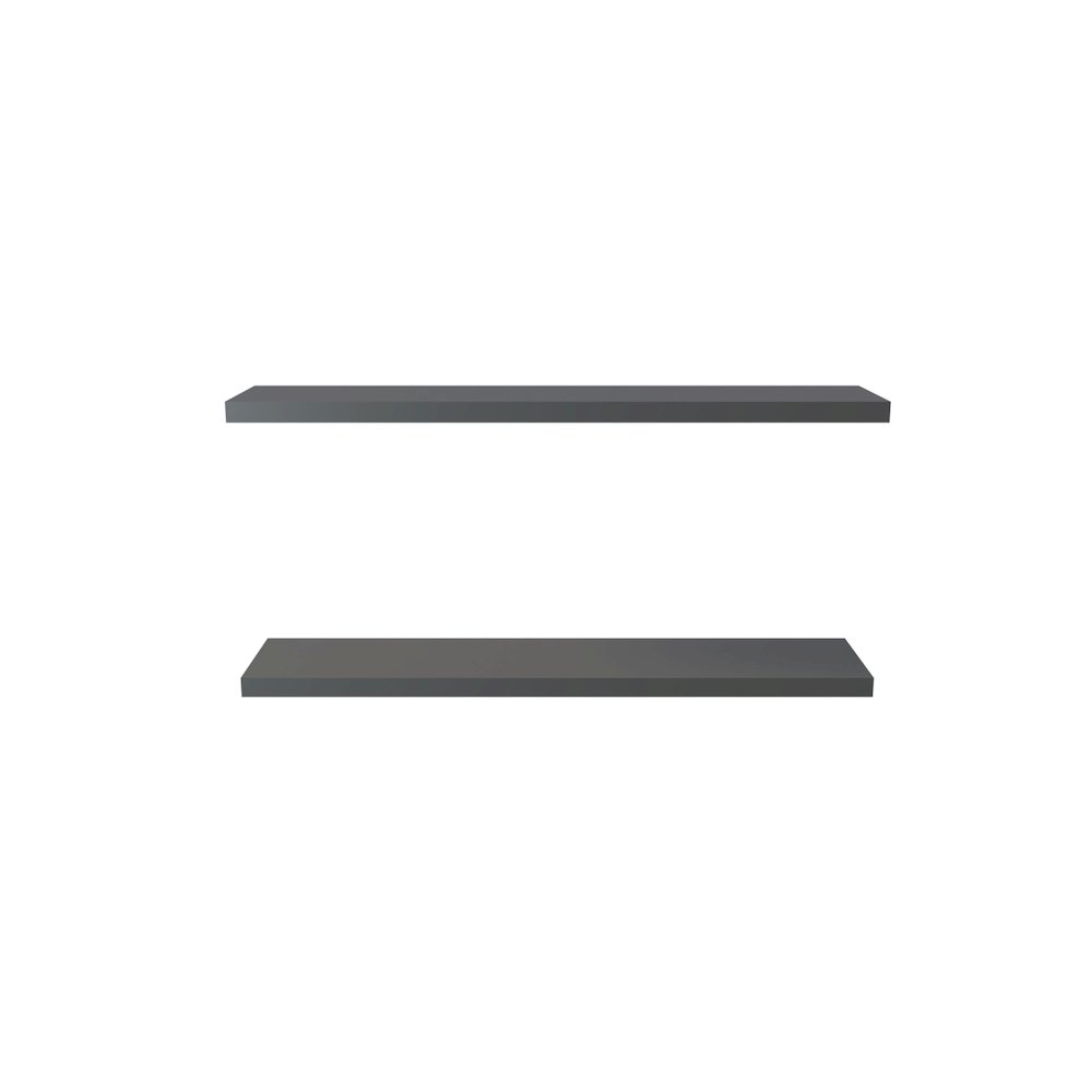 Ecco 47" Wide Floating Shelves Set of 2 Matt Gray MDF. Picture 1
