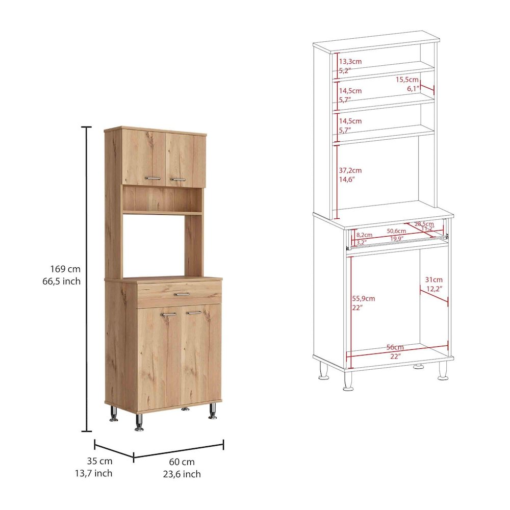 HMS 6 Drawer Double Dresser White MDF. Picture 4