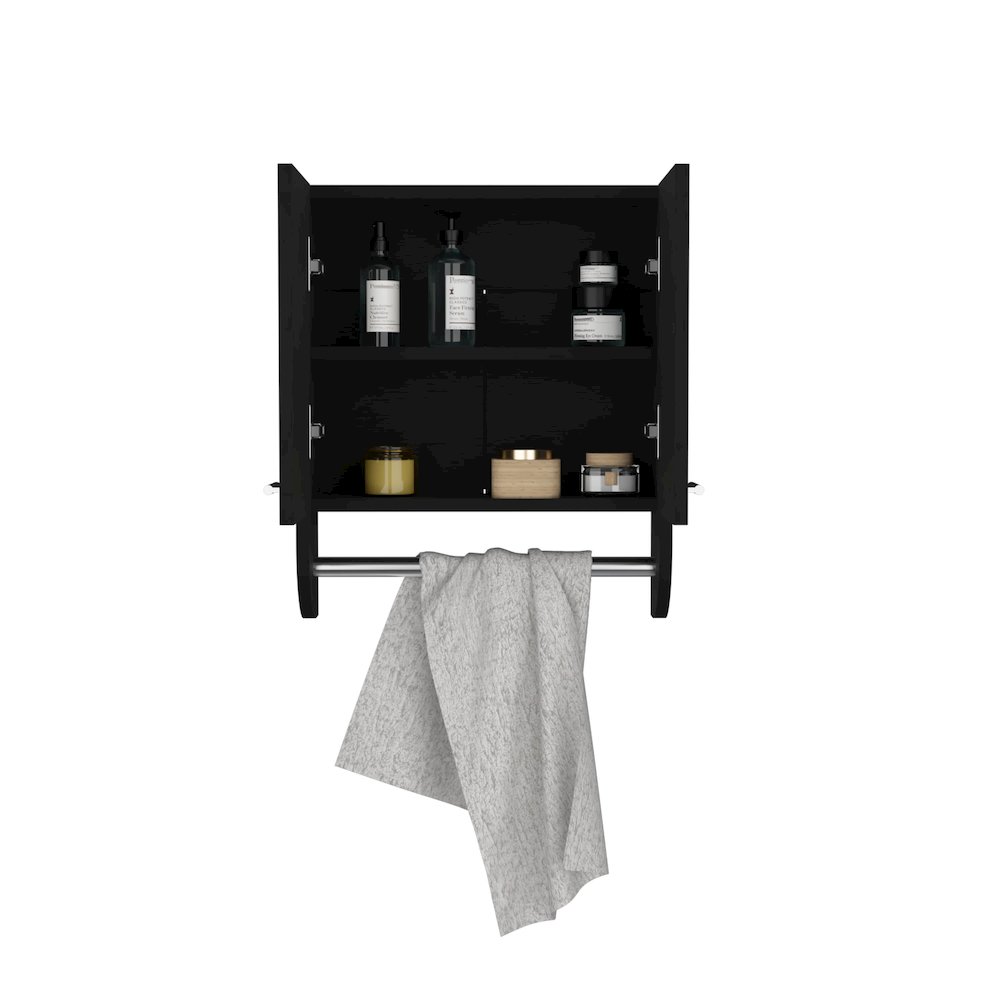 Optim Medicine Cabinet Black Wengue MDF. Picture 1