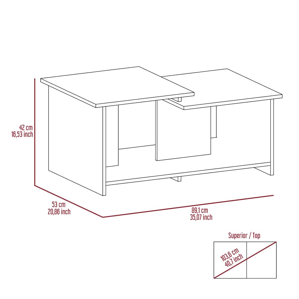 Wema Coffee Table Espresso MDF. Picture 4
