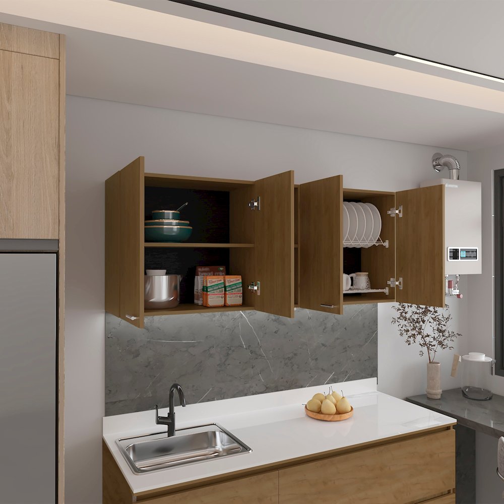 Portofino 150 Wall Cabinet Natural Oak MDF. Picture 4