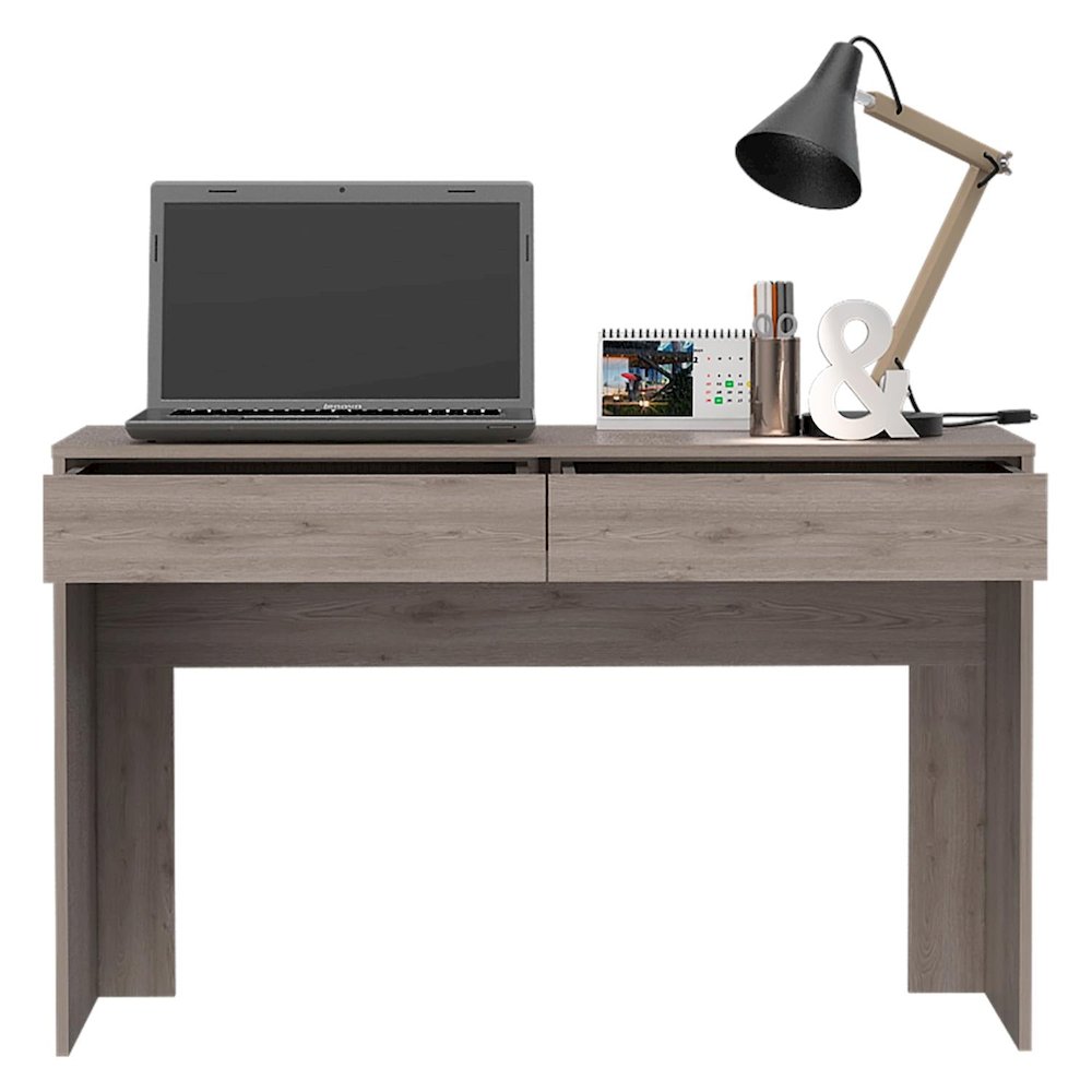 Computer Desk Light Gray MDF. Picture 2