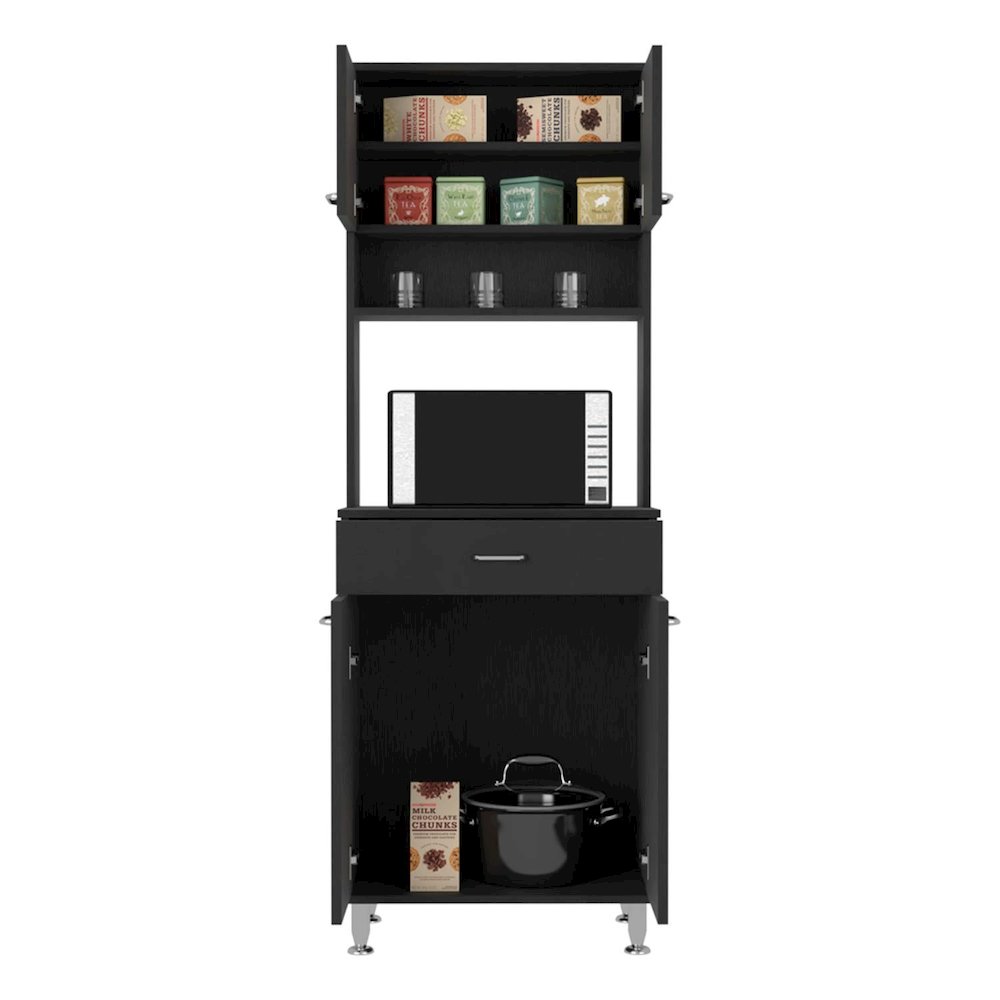 Della 60 Pantry Black MDF. Picture 2