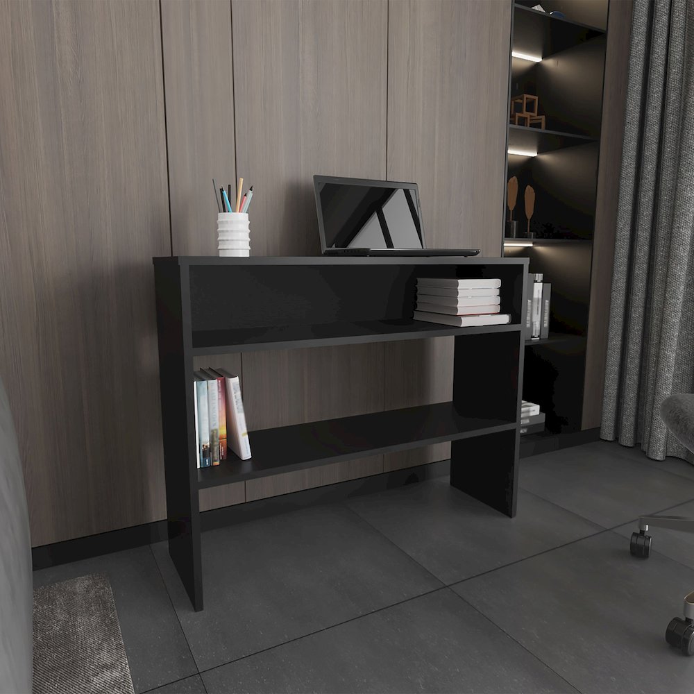 Being 39" Wide Console Table Black MDF. Picture 3