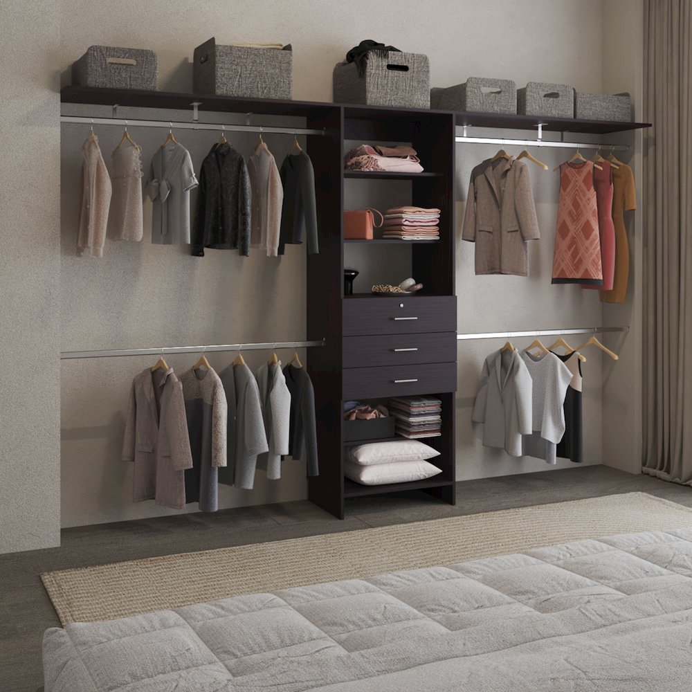 Tuhome Plego 3 Closet Black Wengue MDF. Picture 3