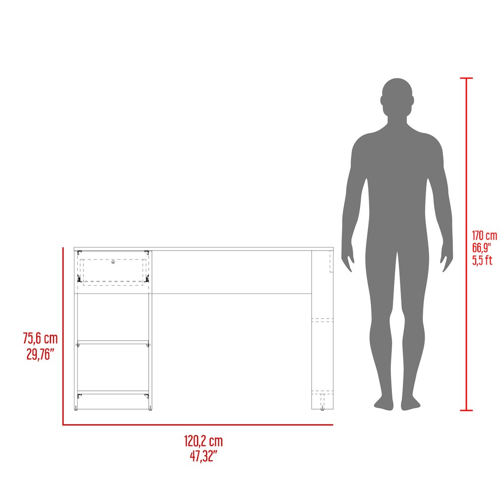 Macondo Kitchen Island White / Macadamia MDF. Picture 5