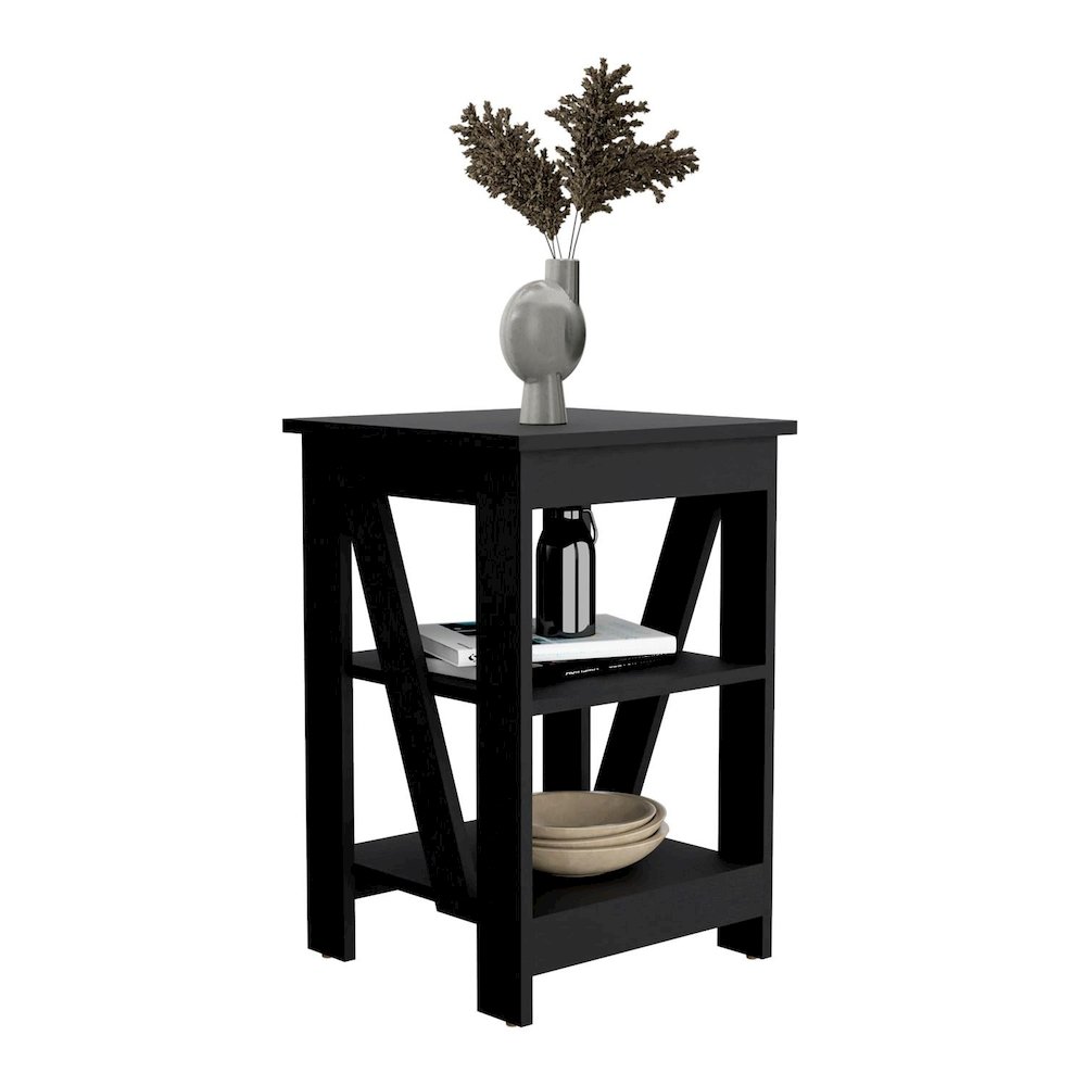 Taylor Side Table Black MDF. Picture 2