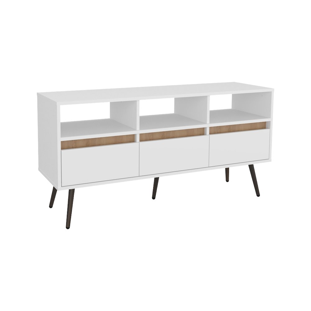 Aranjuez 47" Tv Stand White - Natural Oak MDF. Picture 1