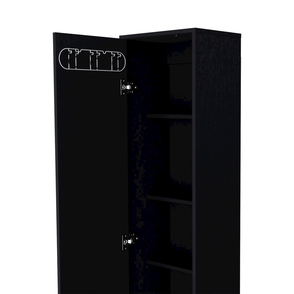 Laska Storage Cabinet Black MDF. Picture 2