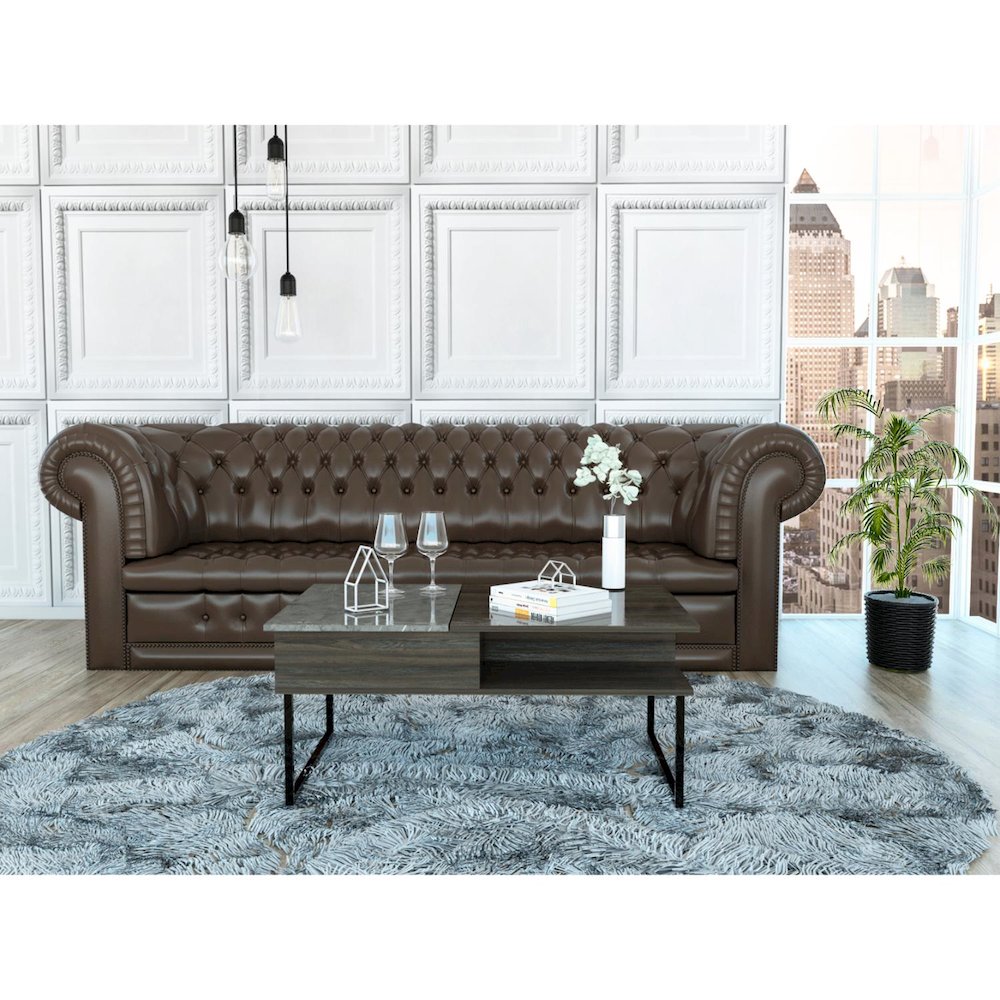 Armin Lift Top Coffee Table Espresso / Onyx MDF. Picture 3
