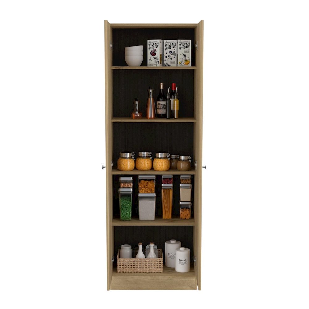 Multistorage Pantry Light Oak / Black MDF. Picture 2