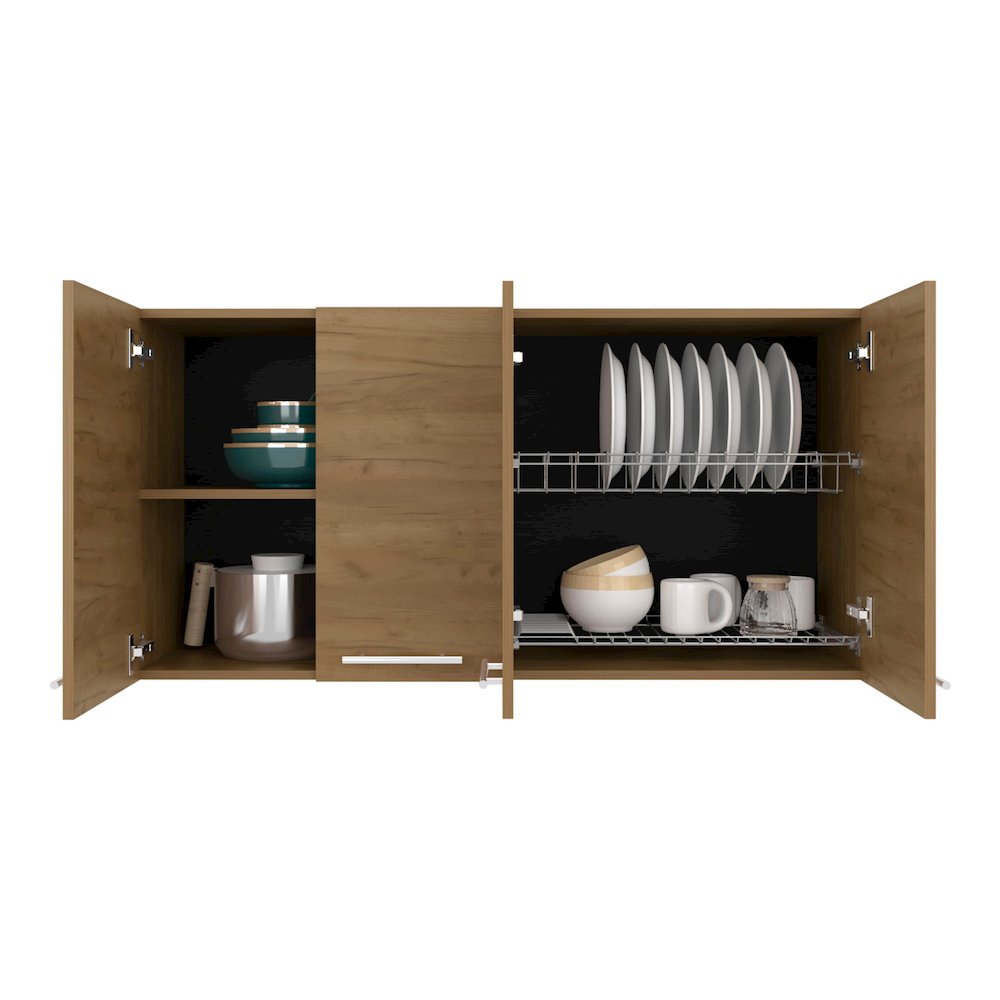 120 Wall Cabinet Natural Oak MDF. Picture 5