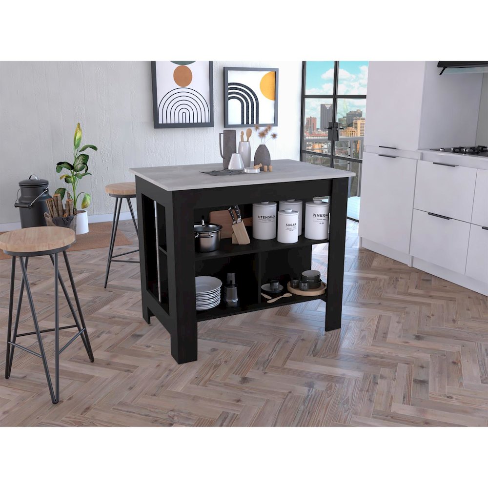 Essential Bar Cabinet Espresso MDF. Picture 2