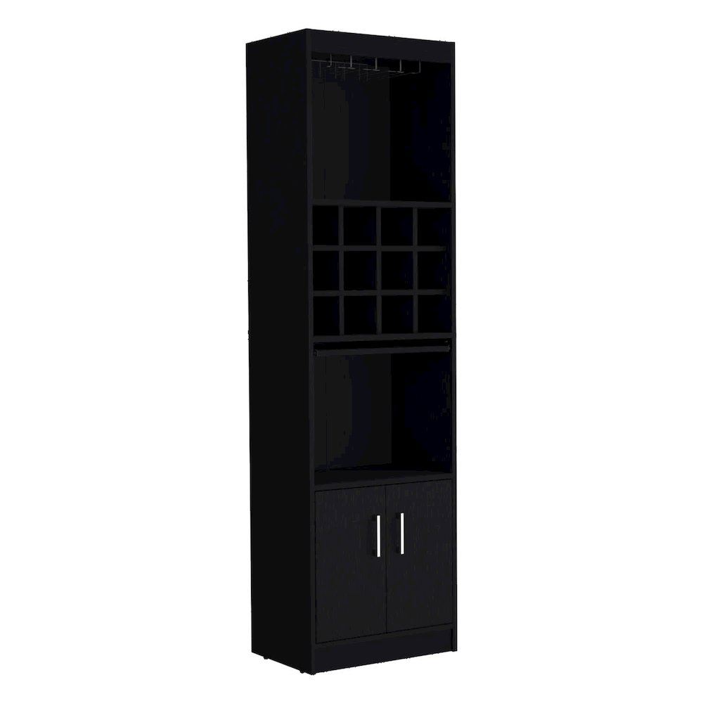 Kevil Bar Cabinet Black MDF. Picture 1