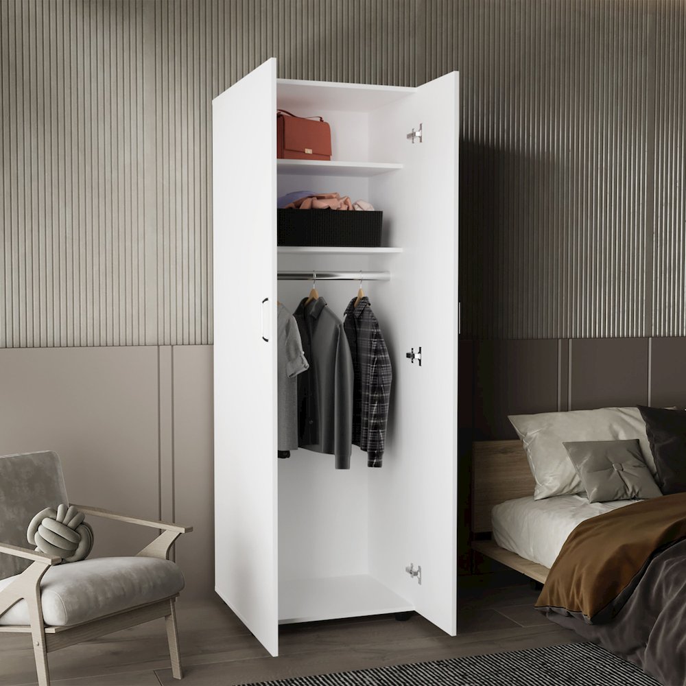 Aurora Armoire White MDF. Picture 5