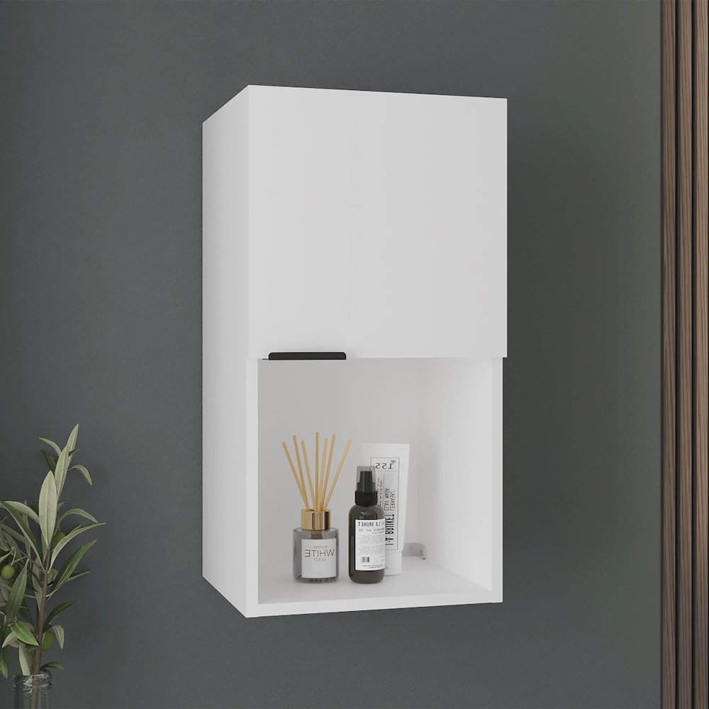 Medicine Cabinet with Mirror and Shelves, White. Picture 1
