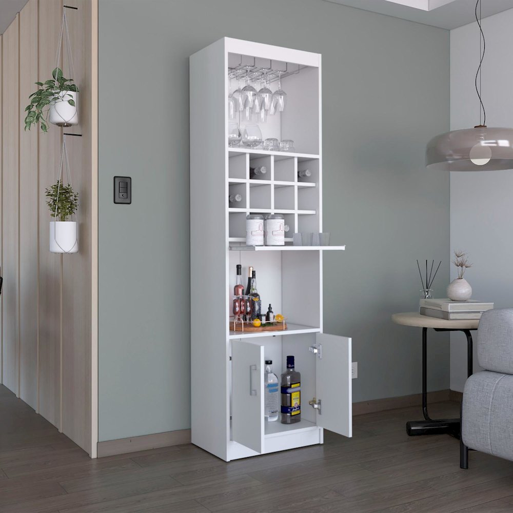 Kevil Bar Cabinet White MDF. Picture 5
