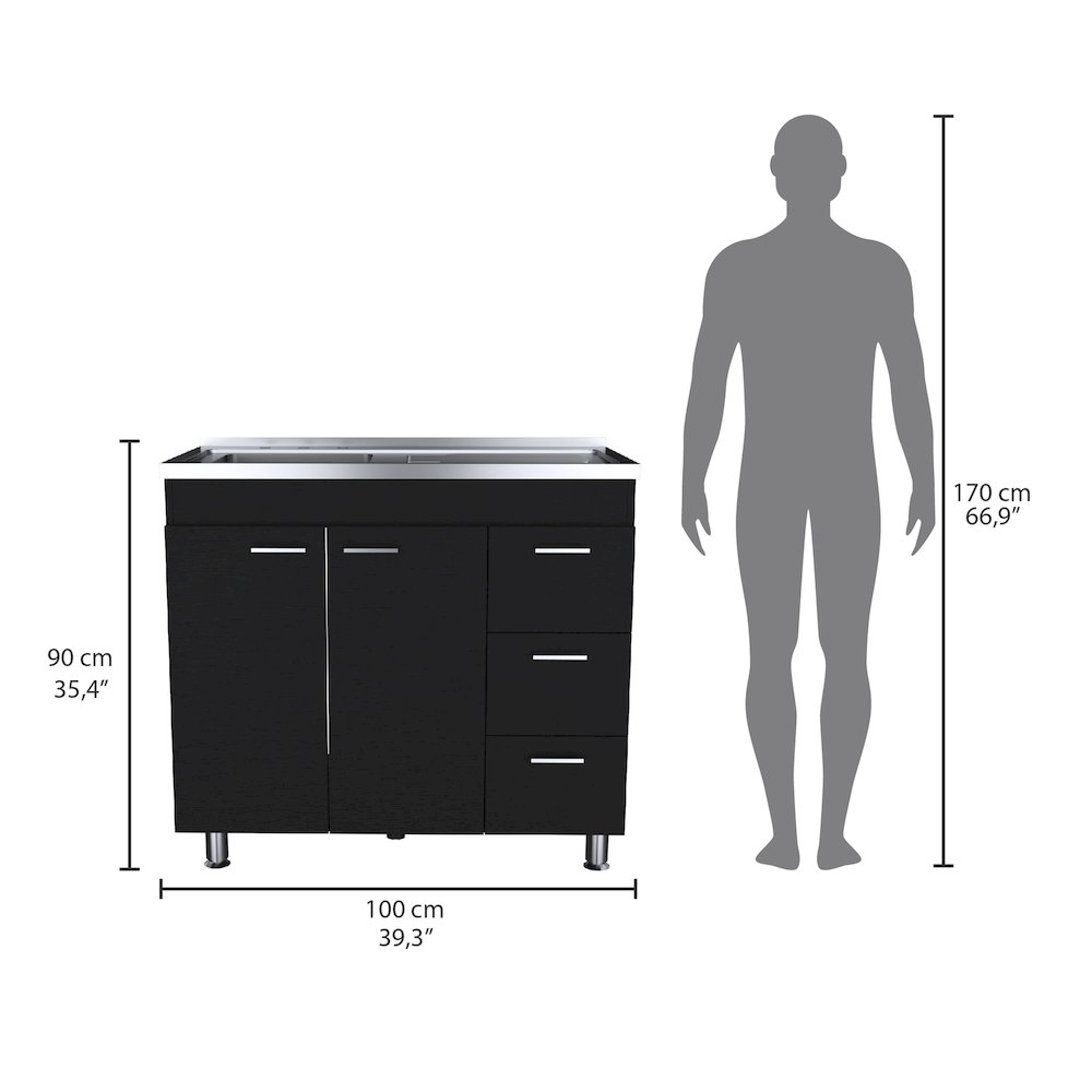 Vizcaya Desk Black MDF. Picture 4