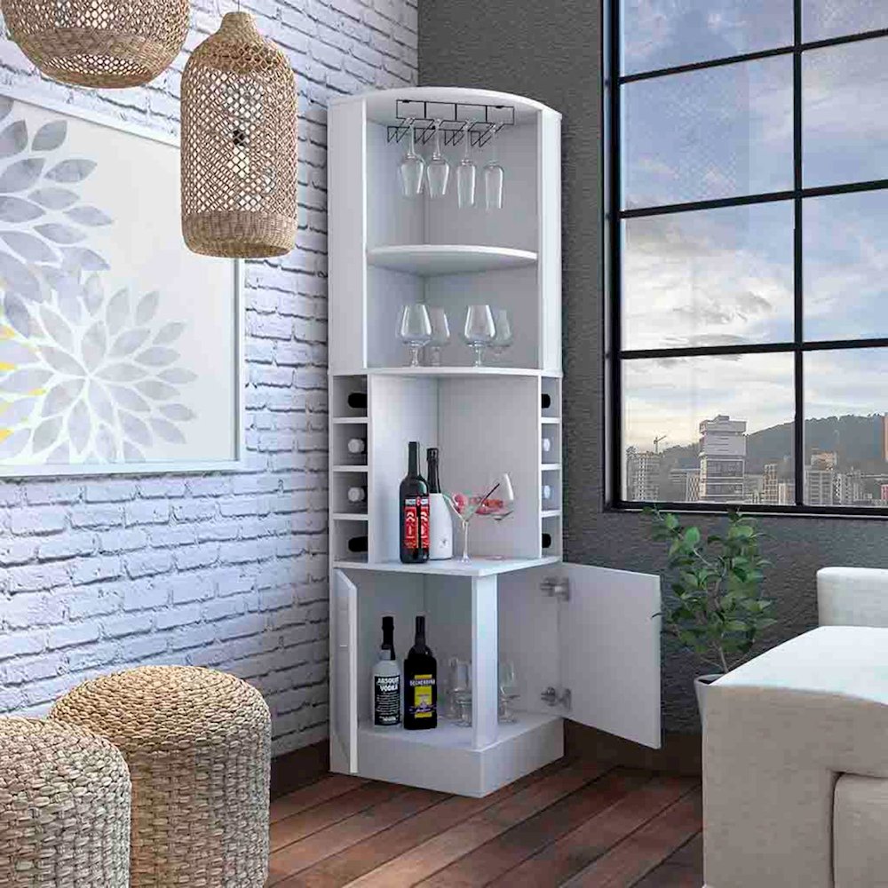 Syrah Bar Cabinet White MDF. Picture 5
