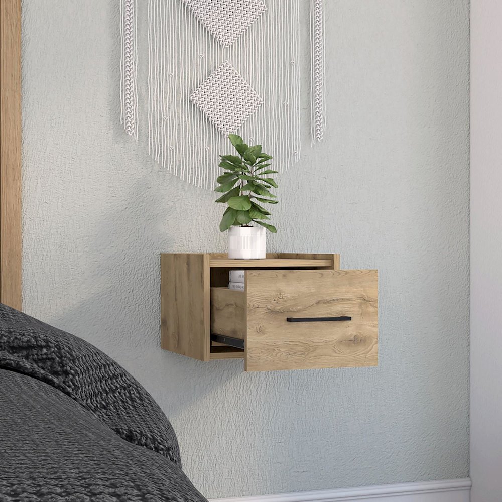 Boa Floating Nightstand Macadamia MDF. Picture 5