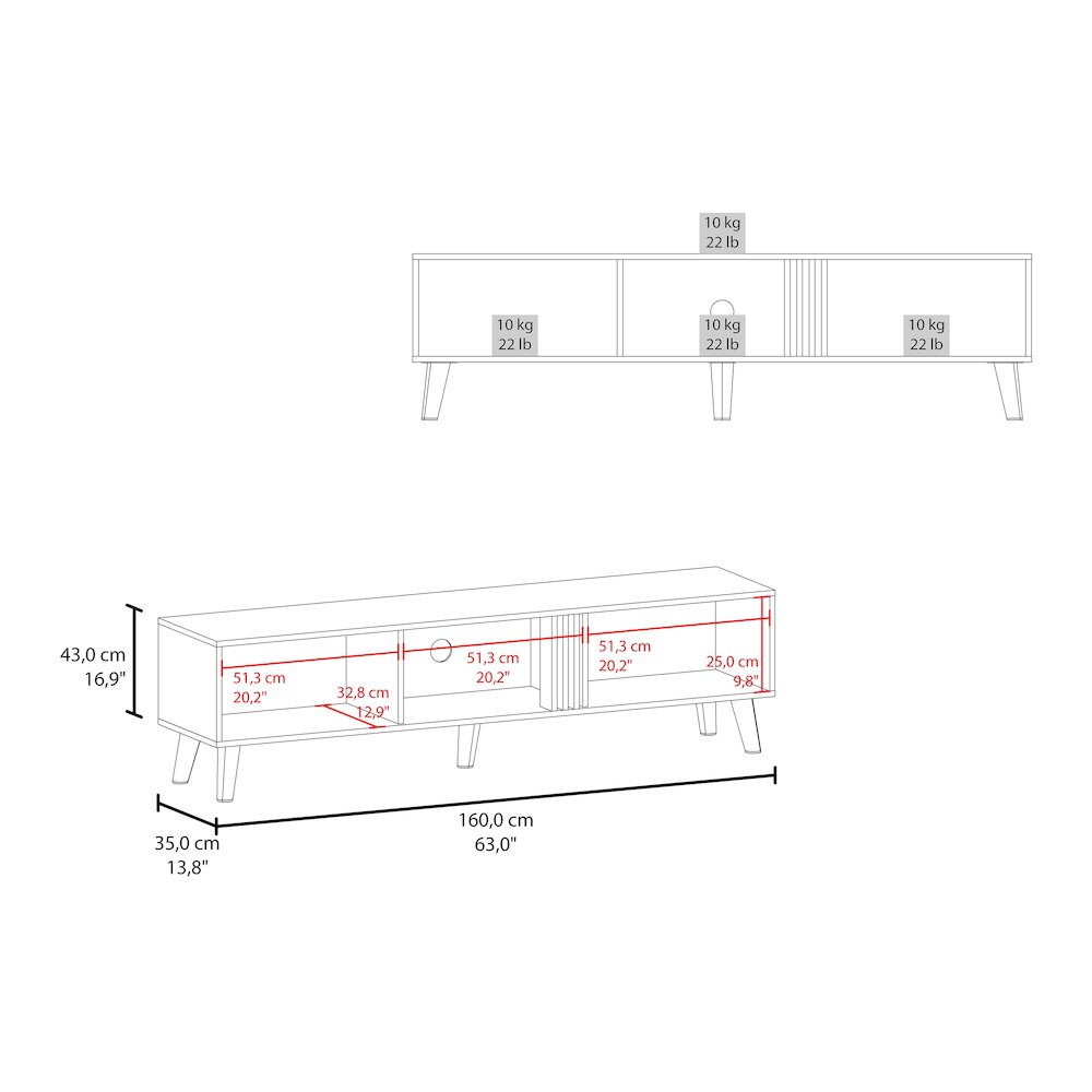 Napoles Multistorage Panty White MDF. Picture 2