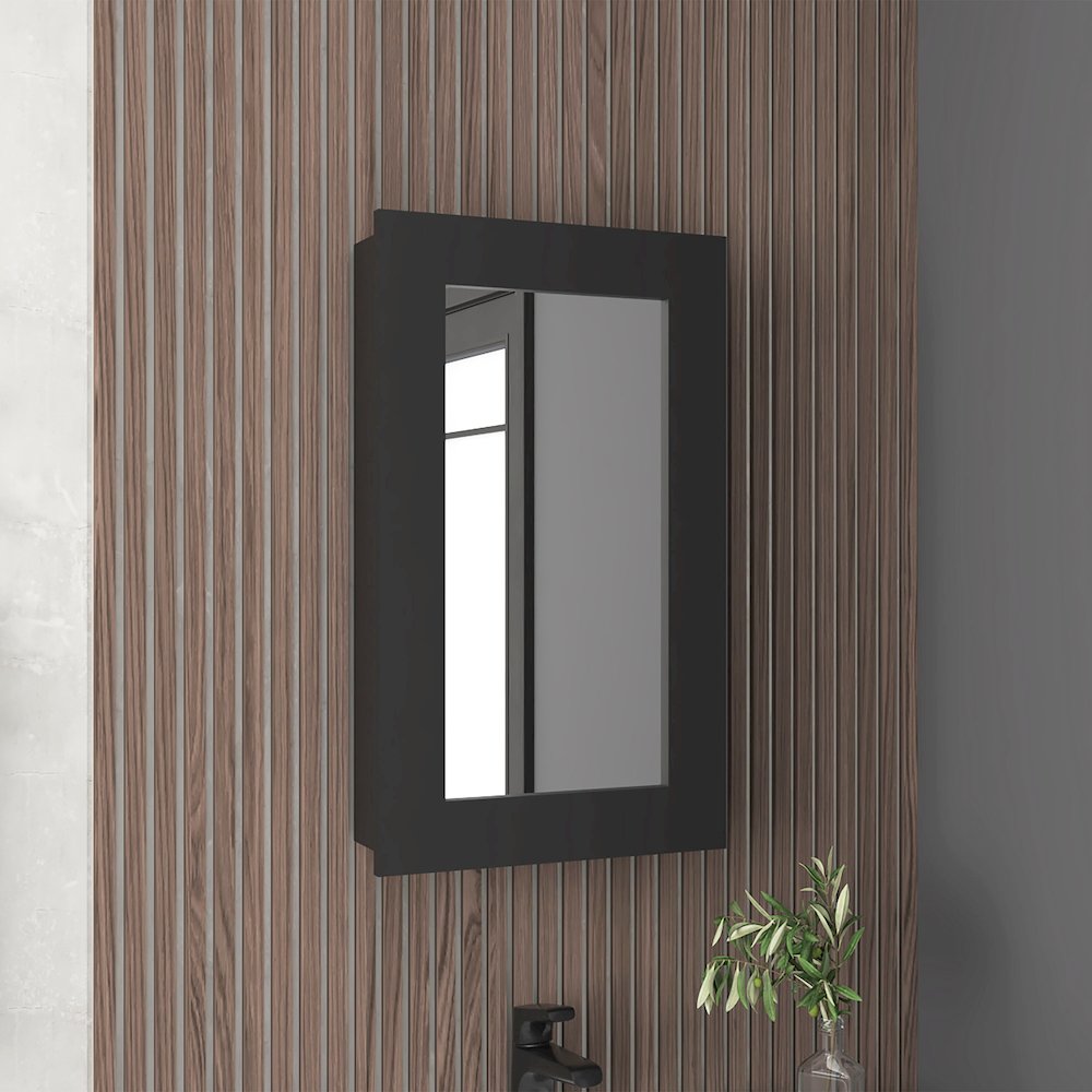 Juno Medicine Cabinet Black Wengue MDF. Picture 3