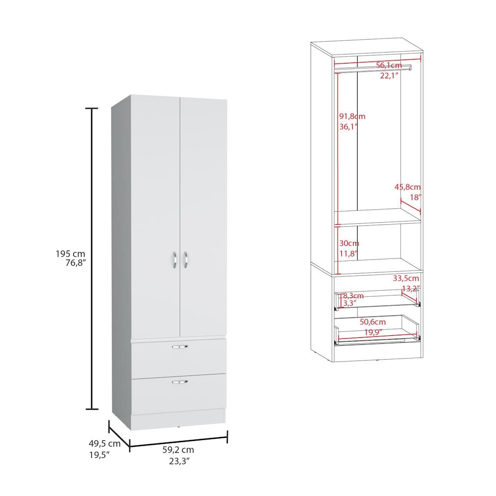 Vicco Armoire White MDF. Picture 4