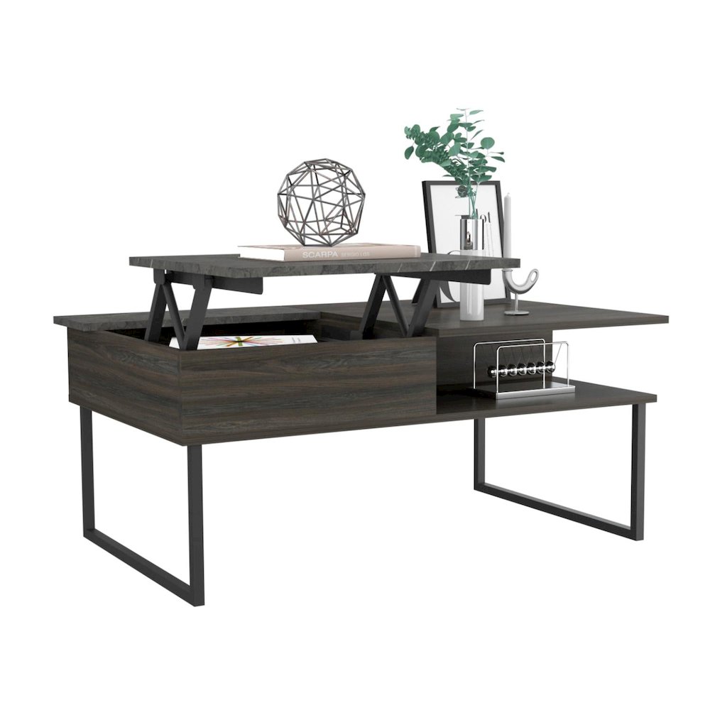 Armin Lift Top Coffee Table Espresso / Onyx MDF. Picture 2