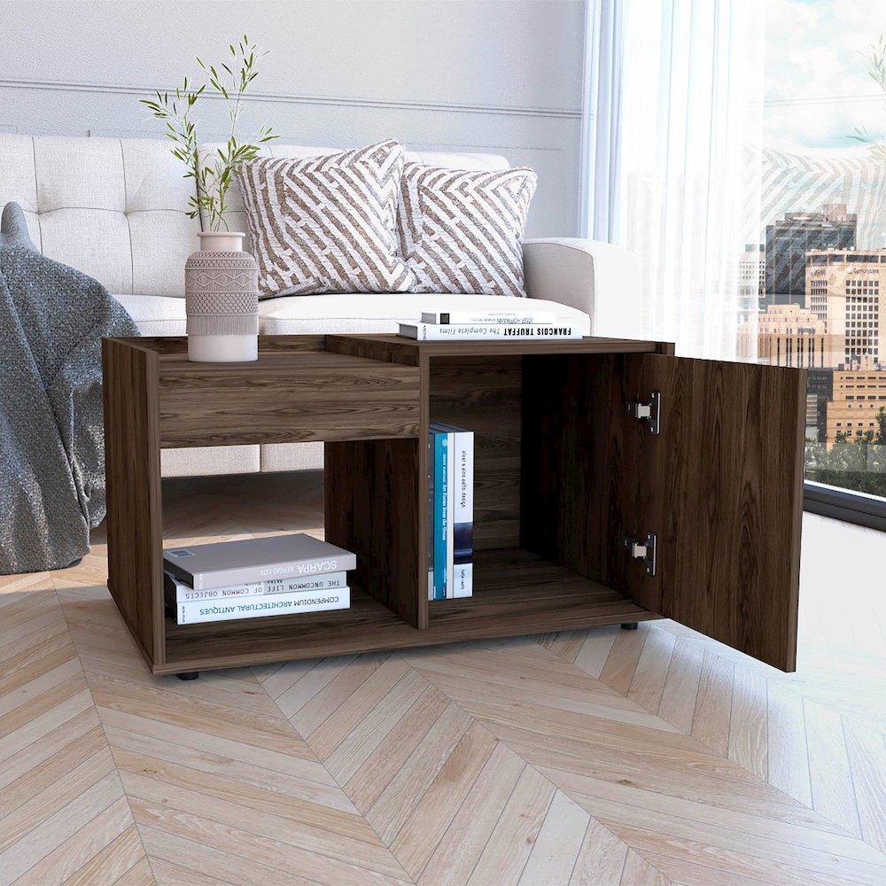 Lyon Coffee Table Dark Walnut MDF. Picture 5