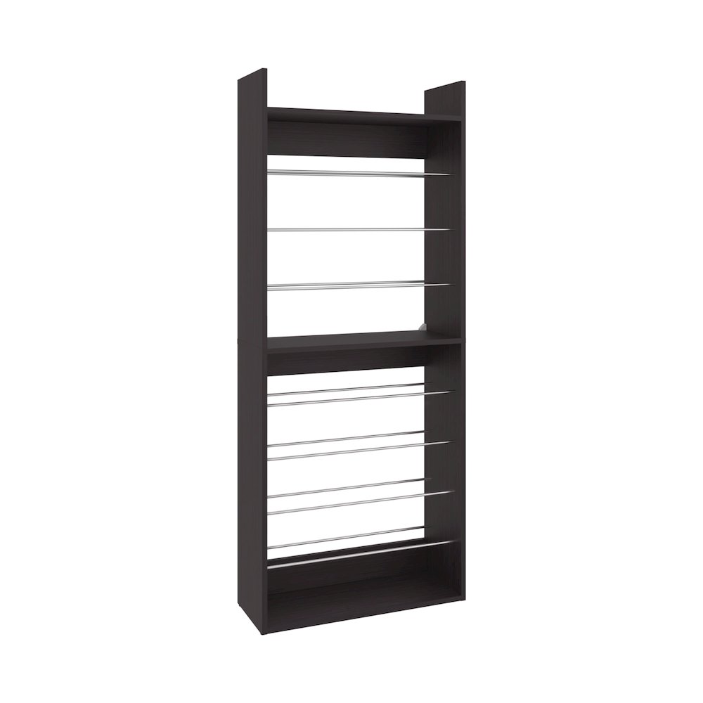 10-Tier Shoe Rack With Slim Vertical Design, Freestanding Footwear Storage,Black. Picture 2
