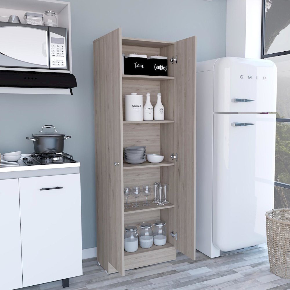 Multistorage Pantry Light Gray MDF. Picture 5