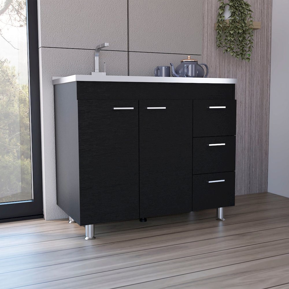 Vizcaya Desk Black MDF. Picture 3