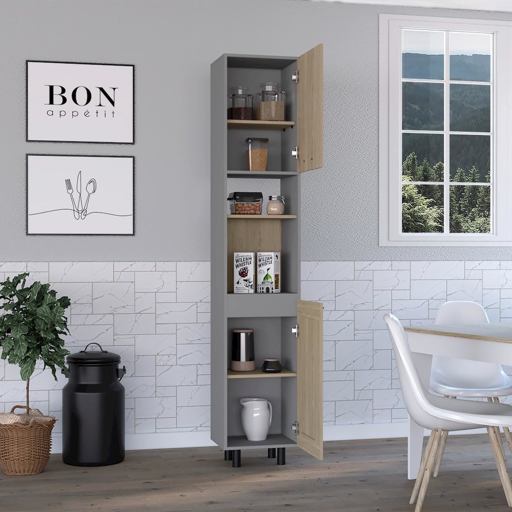Sima Bookcase Black MDF. Picture 5