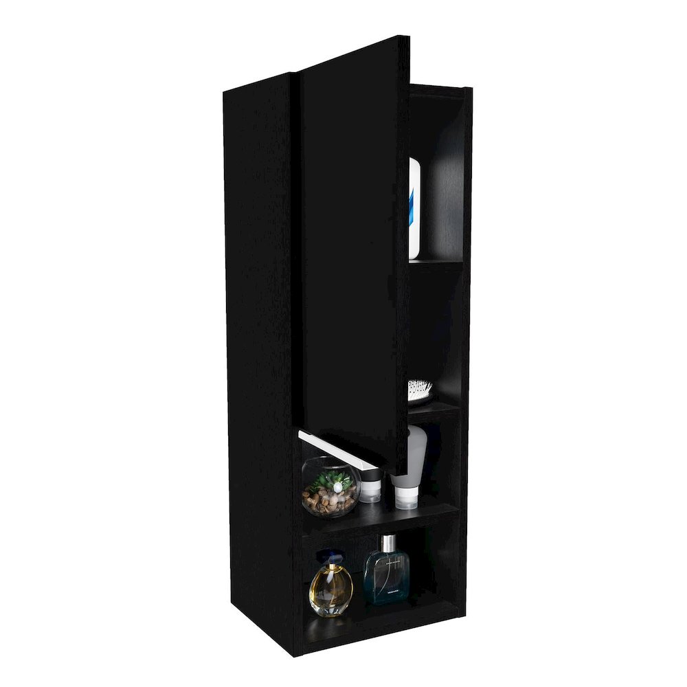 Mila Medicine Cabinet Black MDF. Picture 2