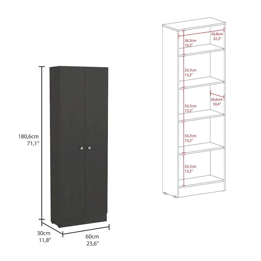 Multistorage Pantry Black MDF. Picture 4