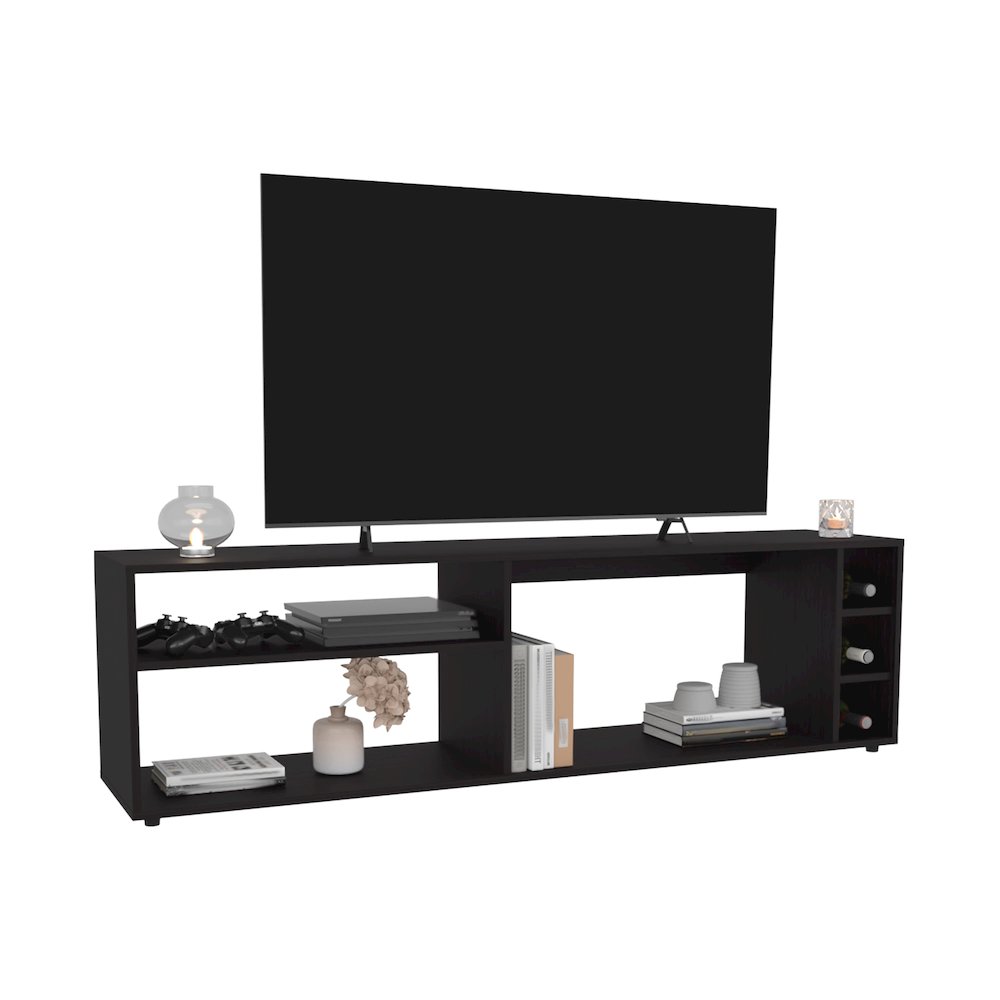 Suxta TV Stand Black MDF. Picture 2