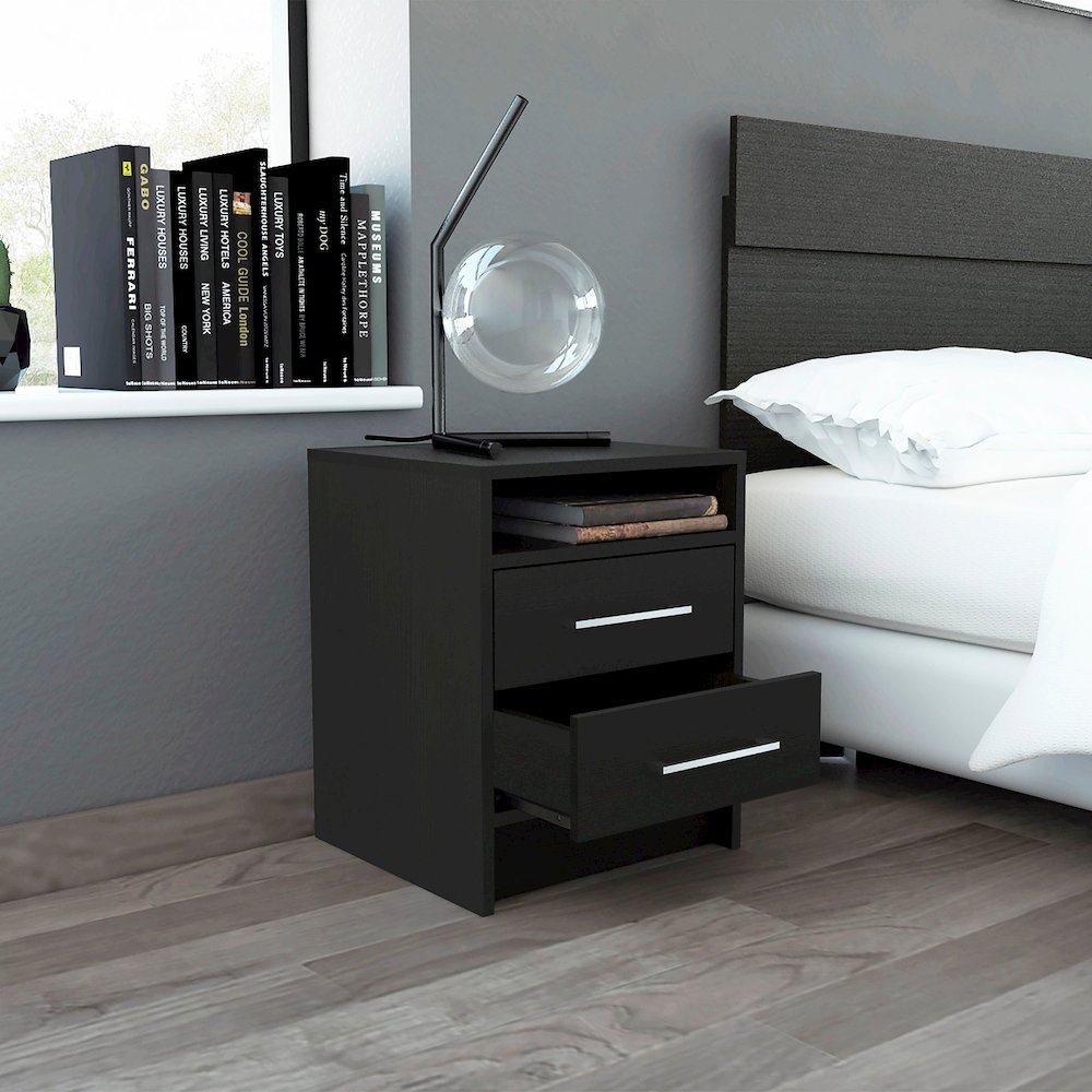 Eter Nightstand Black MDF. Picture 5