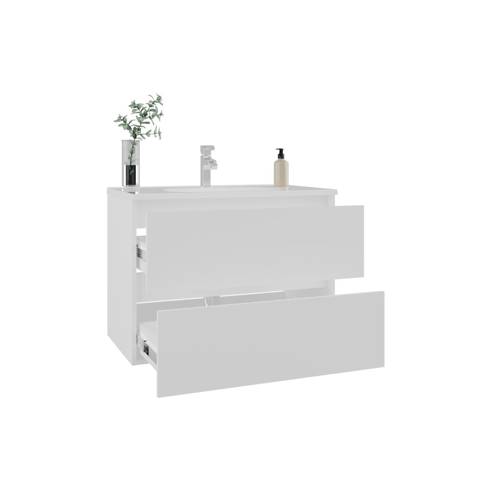 Tuhome Bathroom Cabinet Opalo  White MDF. Picture 5