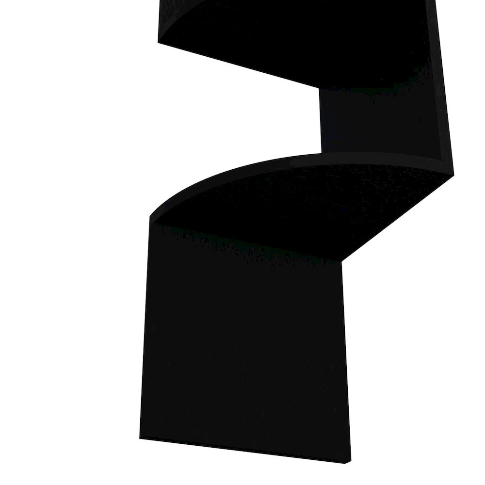 Rosset Corner Shelf Black MDF. Picture 2