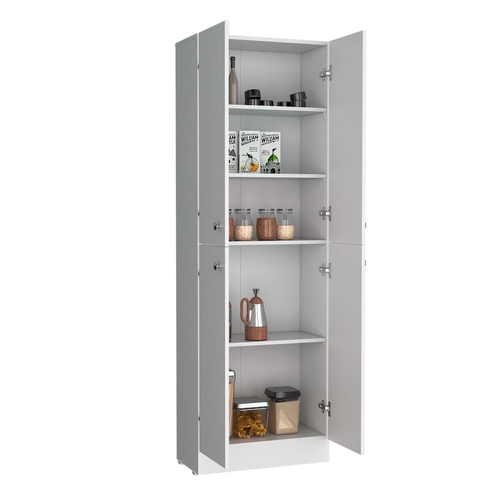 Lynch Pantry Cabinet White MDF. Picture 2