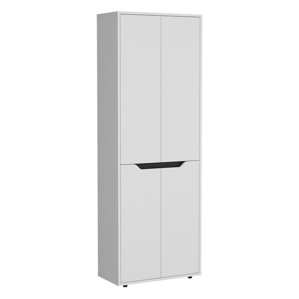 Herrin Multistorage Kitchen Pantry White/Black MDF. Picture 1