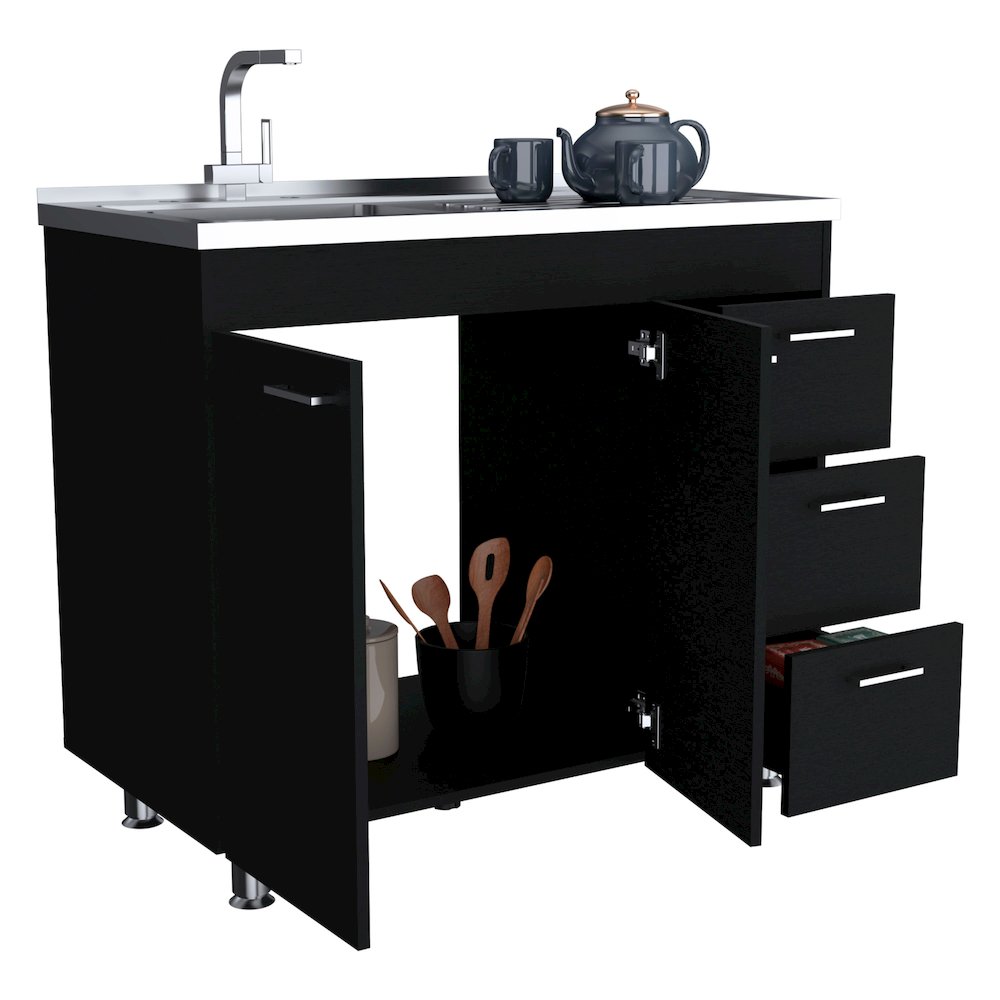 Vizcaya Desk Black MDF. Picture 1