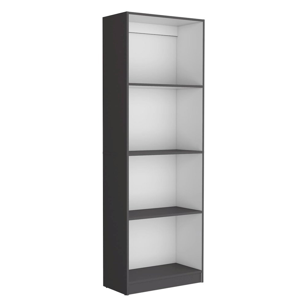 Home Bookcase Matt Gray / White MDF. Picture 1